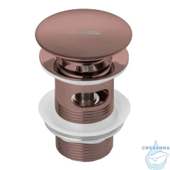 Донный клапан для раковины Wasserkraft A336 (розовое золото)