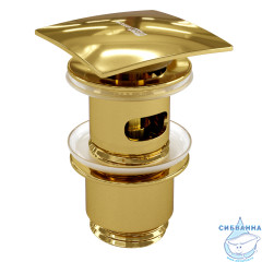 Донный клапан для раковины Wasserkraft A168 (глянцевое золото)